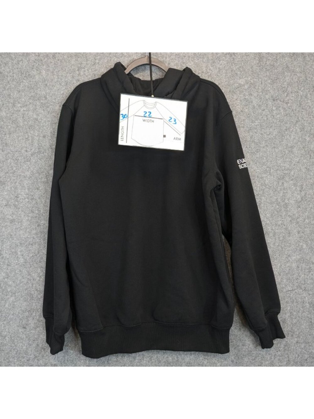 Carhartt Mens Medium Rain Defender Loose Fit Black Hoodie w Exact Sciences Logo - Picture 9 of 9